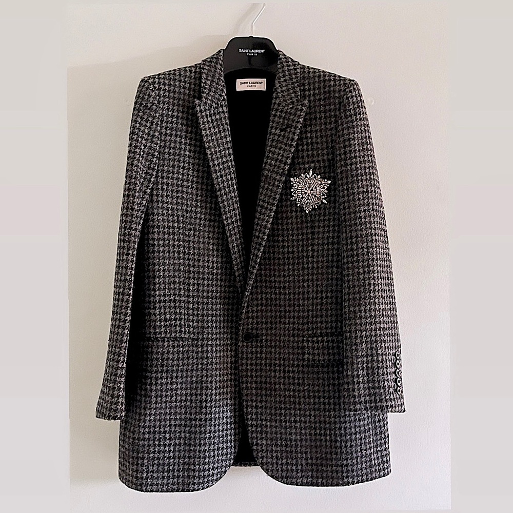 Saint Laurent Ysl Wool Blazer Jacket